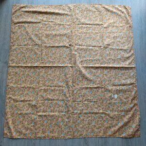 Vintage Tablecloth Homesewn Ditsy Pink Yellow Blue Flowers Country Floral